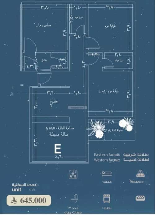 شقة 1055 متر مربع ب 3 غرف الحمراء، شمال جدة، جدة
