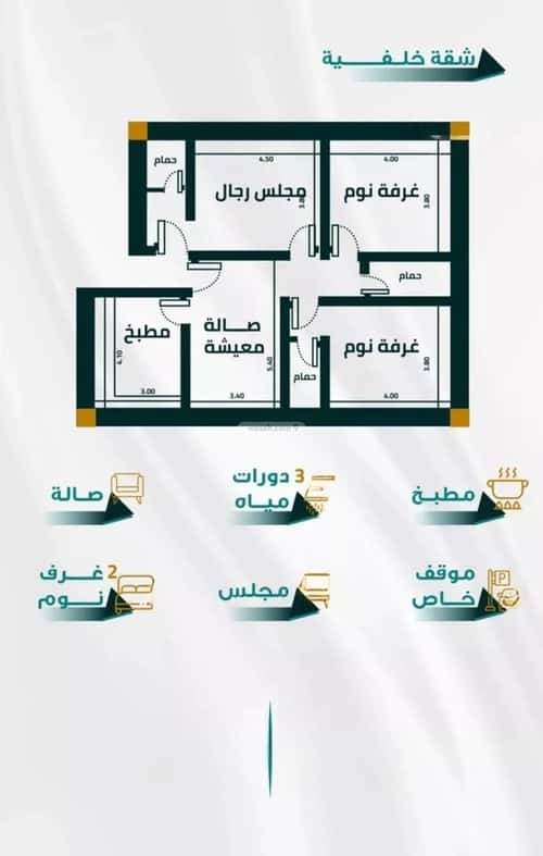 شقة 1666 متر مربع ب 3 غرف الفيحاء، جنوب جدة، جدة