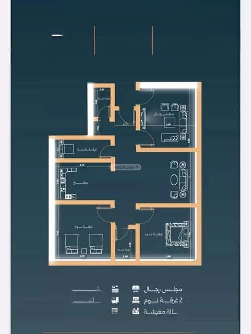 شقة 624 متر مربع ب 3 غرف النزهة، شمال جدة، جدة