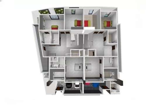 فيلا 313 متر مربع غربية على شارع 15م المنارات، شمال جدة، جدة