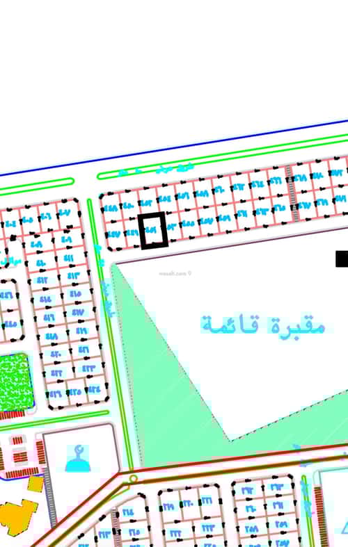 Land 600 SQM Facing South on 15m Width Street The Meadows, Jazan