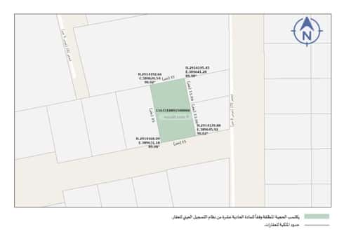 أرض 375 متر مربع جنوبية على شارع 12م الحمر الشمالي، بريدة