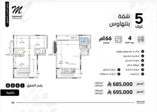 عمارة 550 متر مربع ب 5 أدوار واجهة جنوبية النزهة، شمال جدة، جدة