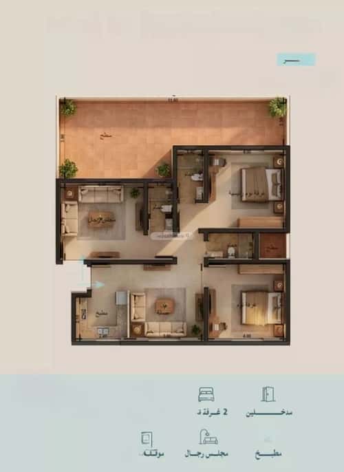 3 bedroom apartment in Al Yaqout