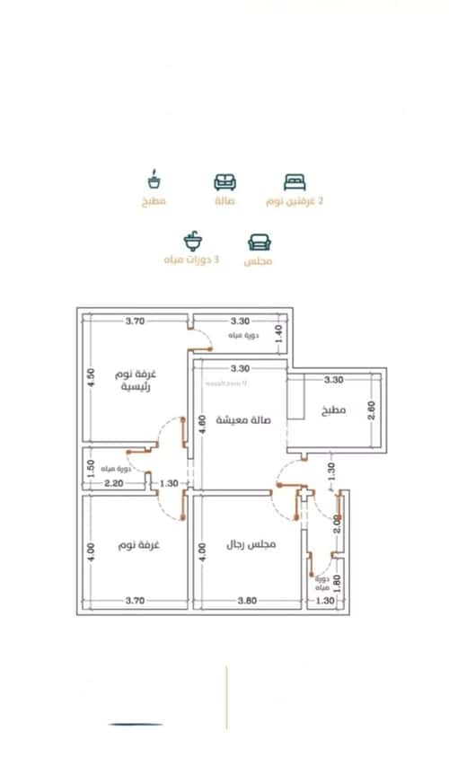شقة 675 متر مربع ب 3 غرف الربوة، شمال جدة، جدة