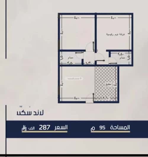 شقة 1046 متر مربع بغرفتين المروة، شمال جدة، جدة