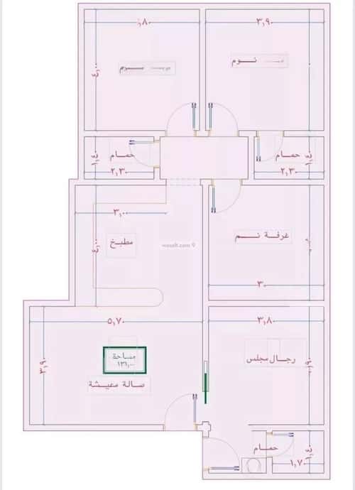 Apartment 720 SQM with 4 Bedrooms Al Swaryee, North Jeddah, Jeddah
