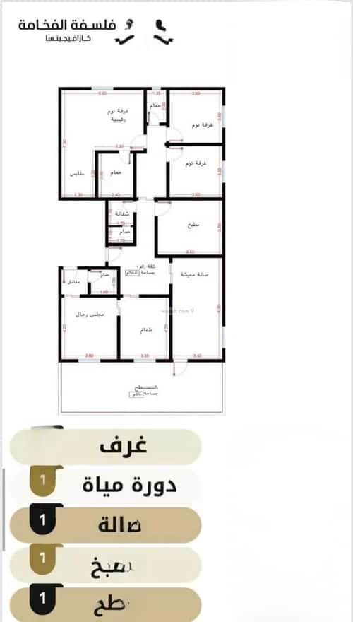Apartment 625 SQM with 5 Bedrooms Al Rabbwah, North Jeddah, Jeddah