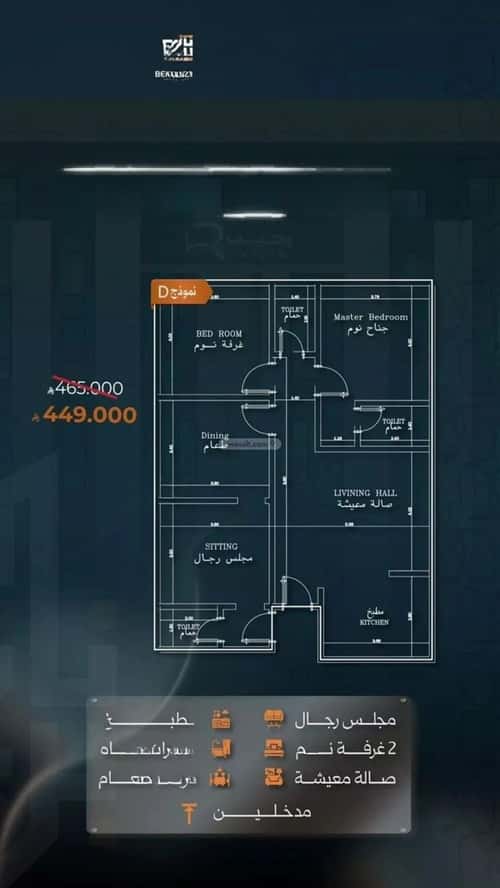 شقة 624 متر مربع ب 4 غرف النزهة، شمال جدة، جدة
