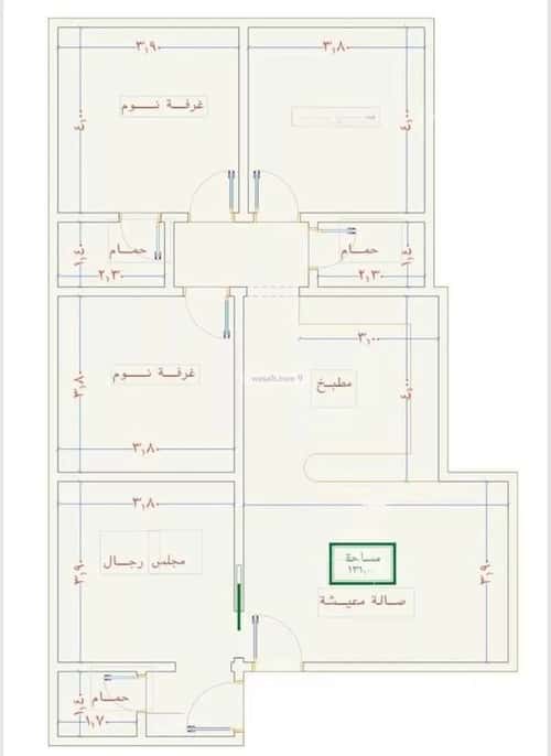 Apartment 720 SQM with 3 Bedrooms Al Swaryee, North Jeddah, Jeddah