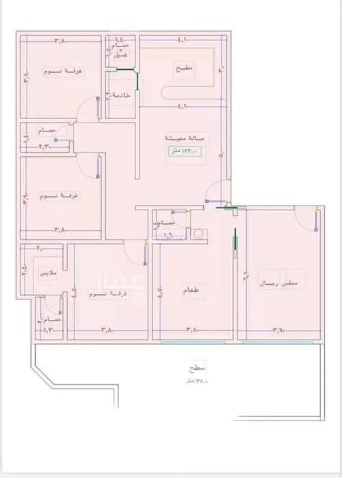 شقة 720 متر مربع ب 3 غرف الصواري، شمال جدة، جدة