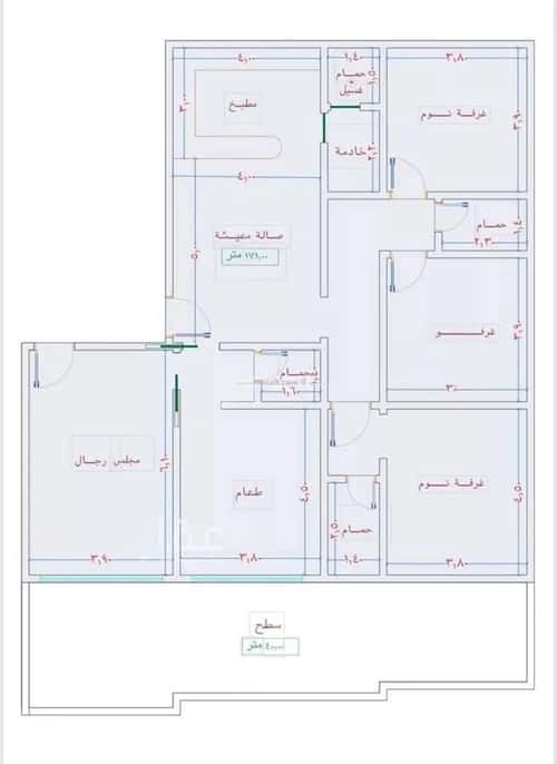 Apartment 720 SQM with 3 Bedrooms Al Swaryee, North Jeddah, Jeddah