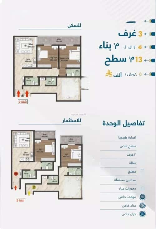 شقة 1023 متر مربع ب 3 غرف حكومي1، شمال جدة، جدة
