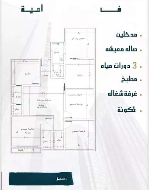 Apartment 720 SQM with 5 Bedrooms Al Swaryee, North Jeddah, Jeddah