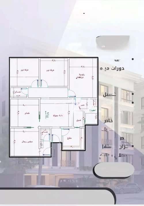 Apartment 720 SQM with 5 Bedrooms Al Swaryee, North Jeddah, Jeddah