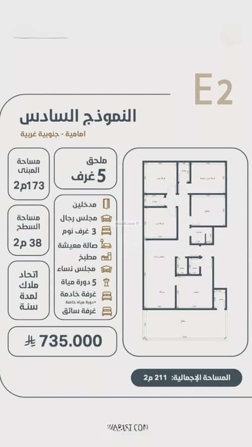 شقة 575 متر مربع ب 3 غرف النعيم، شمال جدة، جدة
