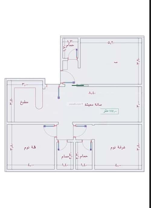 Apartment 1242 SQM with 3 Bedrooms Al Wahah, East Jeddah, Jeddah