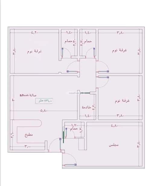 Apartment 1242 SQM with 4 Bedrooms Al Wahah, East Jeddah, Jeddah