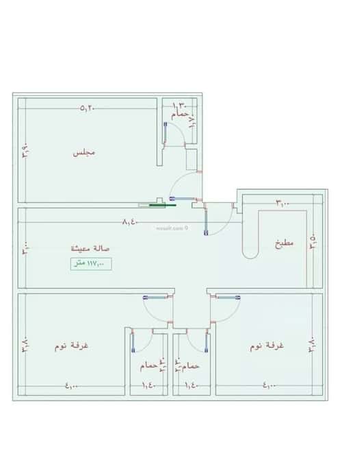 شقة 1242 متر مربع ب 3 غرف الواحة، شرق جدة، جدة