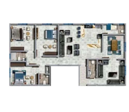 شقة 525 متر مربع ب 5 غرف النعيم، شمال جدة، جدة