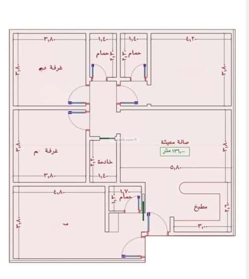 Apartment 1242 SQM with 4 Bedrooms Al Wahah, East Jeddah, Jeddah