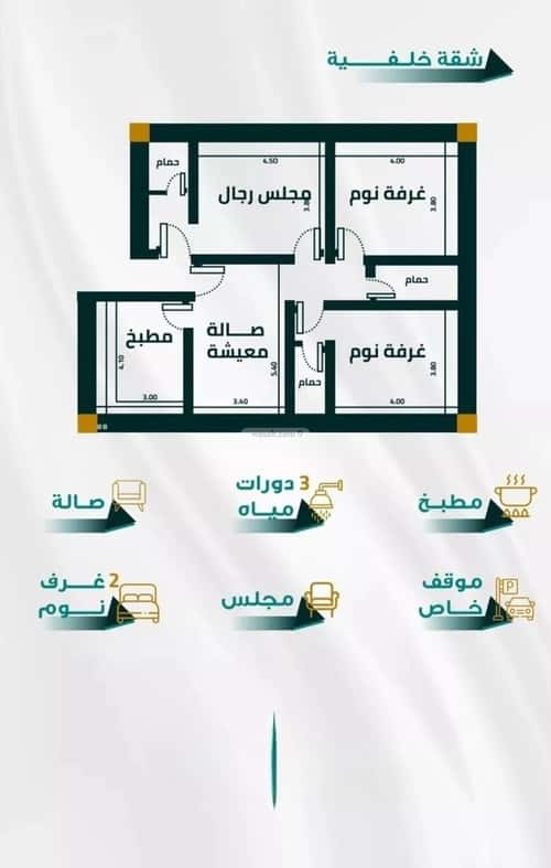 شقة 1666 متر مربع ب 3 غرف الفيحاء، جنوب جدة، جدة
