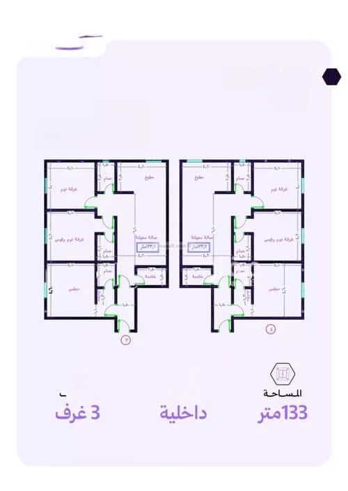 شقة 524 متر مربع ب 3 غرف الزهراء، شمال جدة، جدة