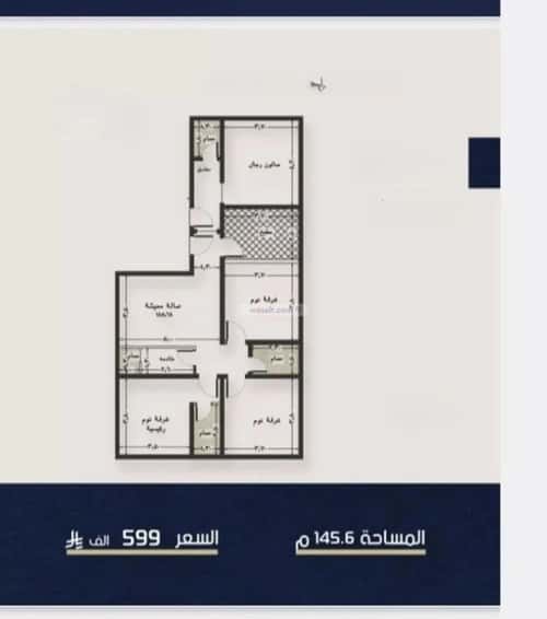 Apartment 128 SQM with 4 Bedrooms Al Naeem, North Jeddah, Jeddah