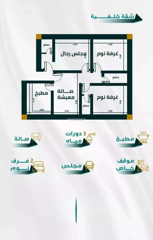 شقة 1666 متر مربع ب 3 غرف الفيحاء، جنوب جدة، جدة
