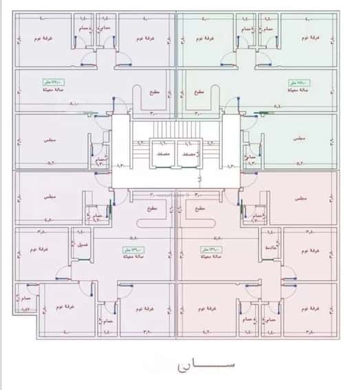 شقة 1242 متر مربع ب 3 غرف الواحة، شرق جدة، جدة