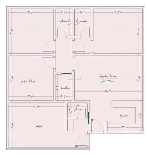 Apartment 1242 SQM with 3 Bedrooms Al Wahah, East Jeddah, Jeddah