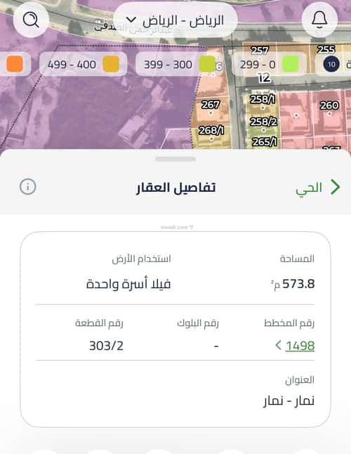 أرض 561 متر مربع شرقية على شارع 12م نمار، غرب الرياض، الرياض
