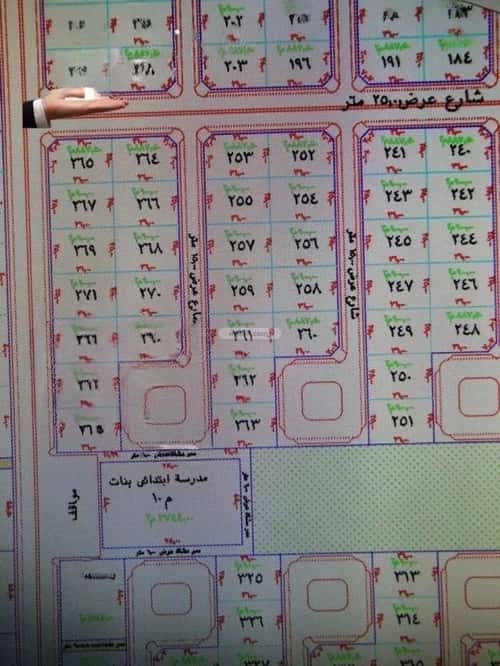أرض 900 متر مربع غربية على شارع 15م الرياضي، عنيزة