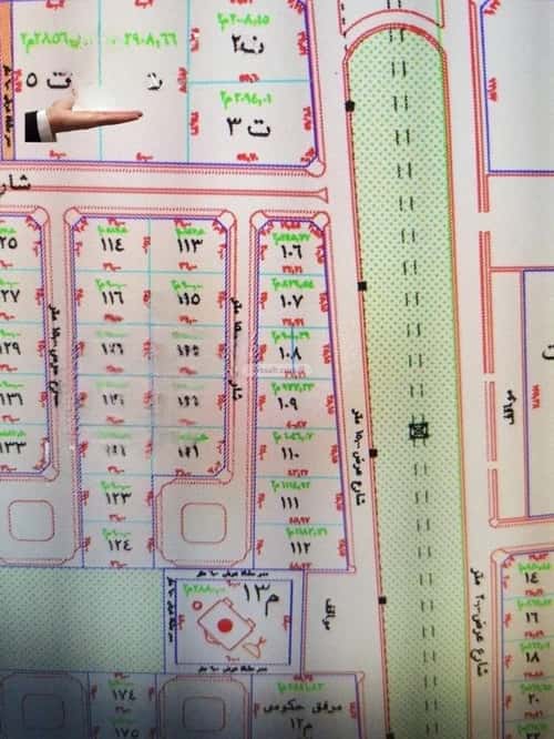 أرض 450 متر مربع غربية على شارع 15م الرياضي، عنيزة