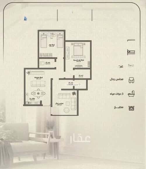 شقة 887 متر مربع ب 4 غرف الريان، شرق جدة، جدة