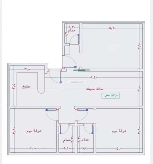 شقة 1242 متر مربع ب 3 غرف الواحة، شرق جدة، جدة