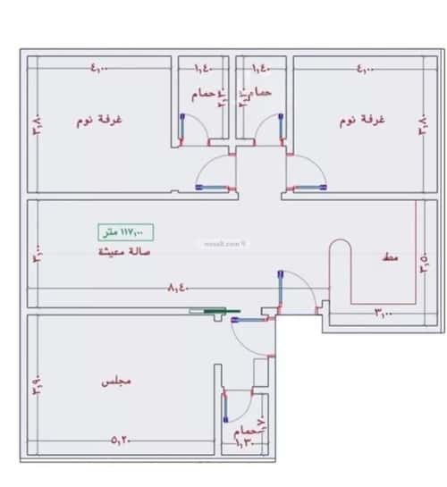 شقة 1242 متر مربع ب 3 غرف الواحة، شرق جدة، جدة