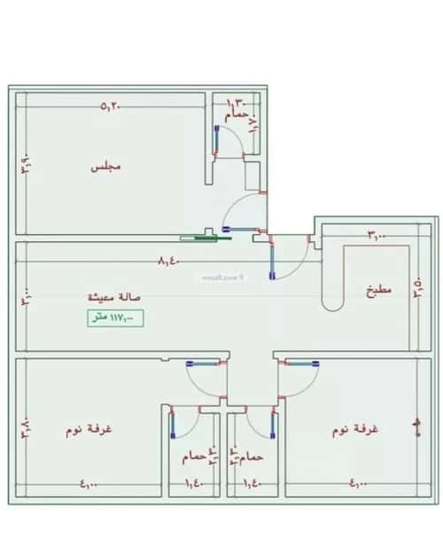 شقة 1242 متر مربع ب 3 غرف الواحة، شرق جدة، جدة