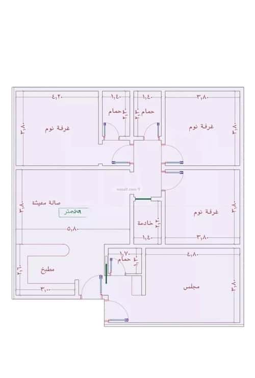 شقة 1242 متر مربع ب 4 غرف الواحة، شرق جدة، جدة