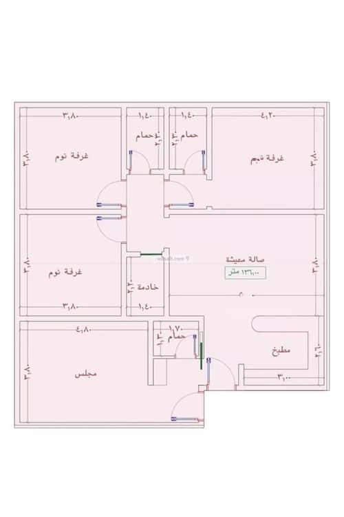 Apartment 1242 SQM with 4 Bedrooms Al Wahah, East Jeddah, Jeddah