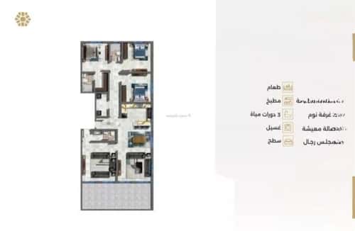 Apartment 525 SQM with 5 Bedrooms Al Naeem, North Jeddah, Jeddah