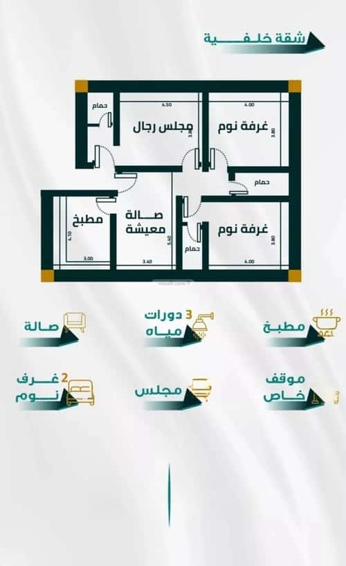 شقة 1666 متر مربع ب 3 غرف الفيحاء، جنوب جدة، جدة