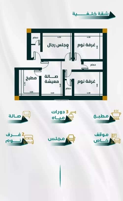 شقة 1666 متر مربع ب 3 غرف الفيحاء، جنوب جدة، جدة