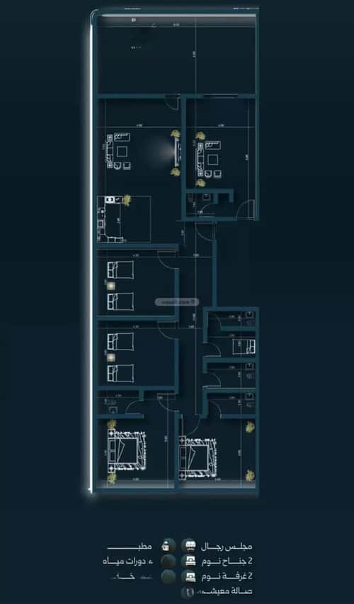 Apartment 630 SQM with 5 Bedrooms Al Salamah, North Jeddah, Jeddah