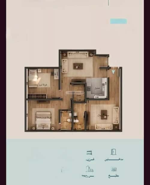 Apartment 3183 SQM with 3 Bedrooms Al Yaqoot, North Jeddah, Jeddah
