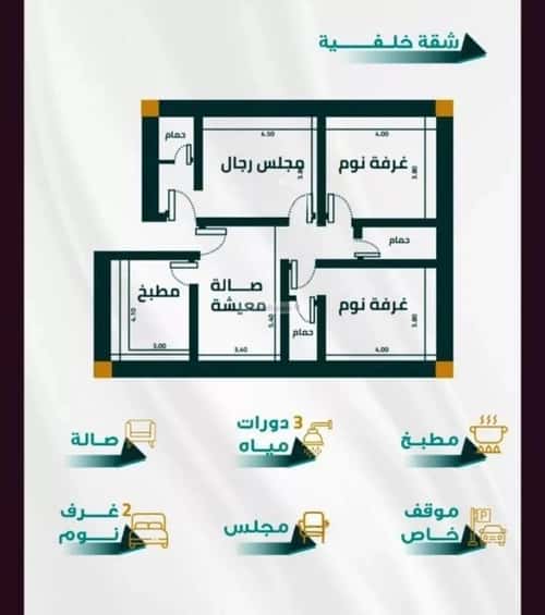 شقة 1666 متر مربع ب 3 غرف الفيحاء، جنوب جدة، جدة