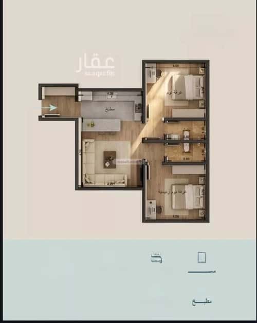 شقة 3183 متر مربع بغرفتين الياقوت، شمال جدة، جدة