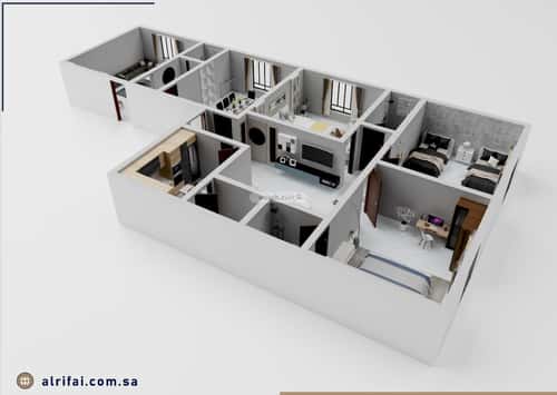 Apartment 132 SQM with 5 Bedrooms Al Bawadi, North Jeddah, Jeddah