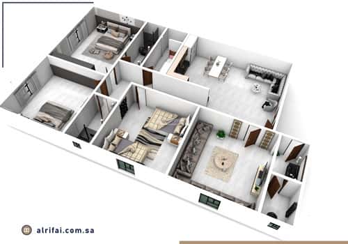 شقة 131 متر مربع ب 4 غرف السلامة، شمال جدة، جدة