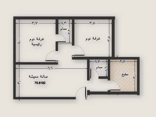Apartment 500 SQM with 2 Bedrooms Al Naeem, North Jeddah, Jeddah